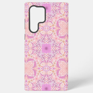 Retro garden florals  in pink samsung galaxy case