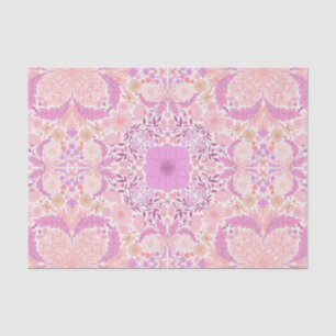 Retro garden florals in pink tissue paper