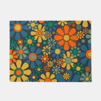 Retro Garden Groovy Floral 60s 70s Pattern