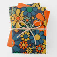 Retro Garden Groovy Floral 60s 70s Pattern