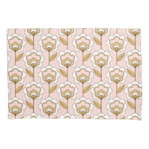 Retro Garden Pink Floral Pattern Pillowcase