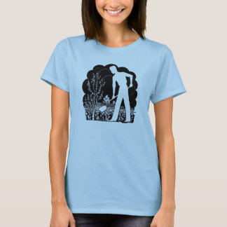 Retro Gardener Silhouette Heather Grey Women's T-Shirt