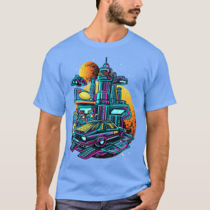 Retro Gas Station Space  Crafts UAPS T-Shirt