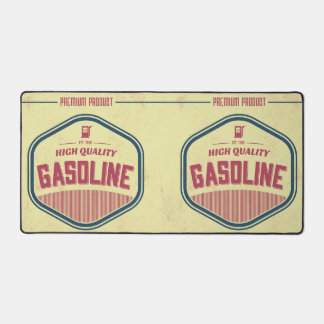 Retro Gasoline Label Desk Mat