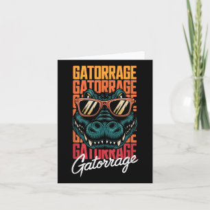 Retro Gators Personalised Name Apparel Style Clic Card