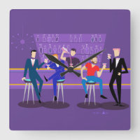 Retro Gay Bar Acrylic Wall Clock