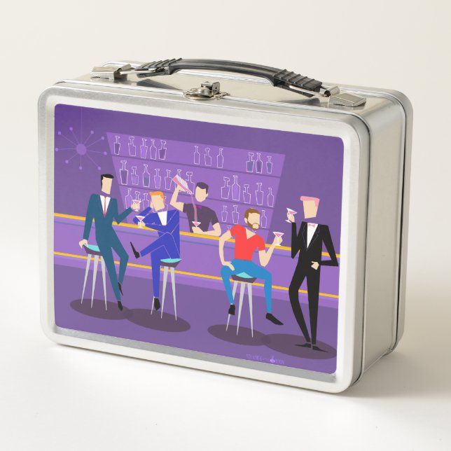 Retro Gay Bar Metal Lunchbox (Front)