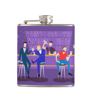 Retro Gay Bar Vinyl Wrapped Flask