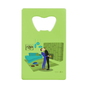 Retro Gay Couple Stainless Steel Bottle Opener