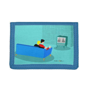 Retro Gay Couple Watching TV Photo Wallet