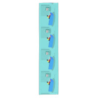 Retro Gay Couple Watching TV Table Runner