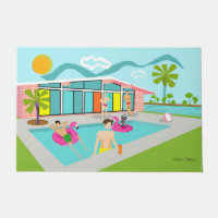 Retro Gay Pink Flamingo Pool Party 