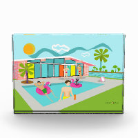 Retro Gay Pink Flamingo Pool Party
