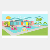 Retro Gay Pink Flamingo Pool Party