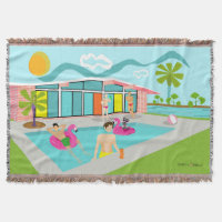 Retro Gay Pink Flamingo Pool Party