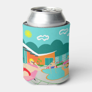 Retro Gay Pool Party Can Cooler