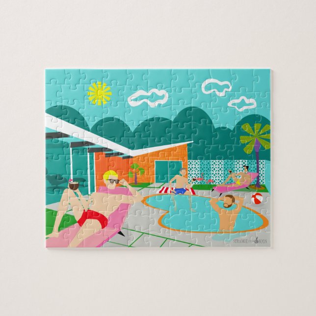 Retro Gay Pool Party Puzzle (Horizontal)
