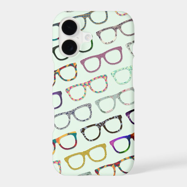 Retro Geek Hipster Glasses Pattern (Back)