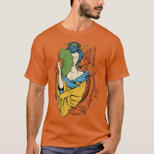 Retro Geisha Girl Oriental Princess Performing a T-Shirt