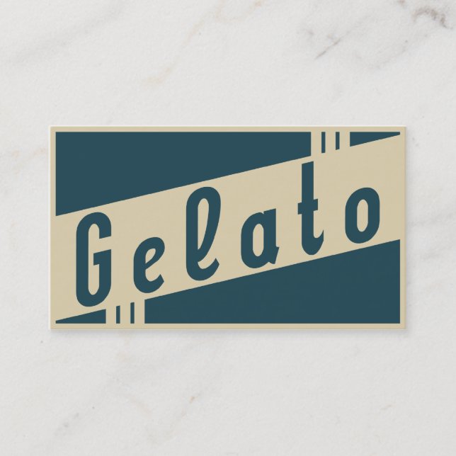 retro gelato business card (Front)