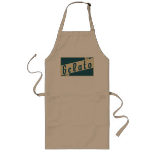 retro gelato long apron