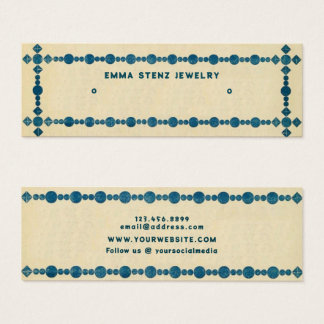 Retro Gem Border•Earring Hoops Studs Display Card