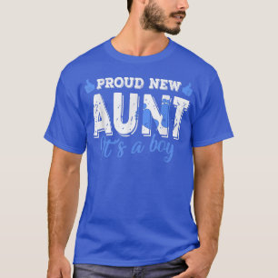 Retro Gender Reveal Proud New Aunt It's A Boy  T-Shirt