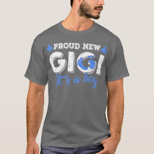 Retro Gender Reveal Proud New Gigi It's A Boy T-Shirt