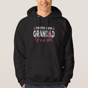 Retro Gender Reveal Proud New Grandad It's A Girl Hoodie