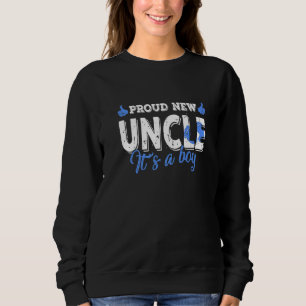 Retro Gender Reveal Proud New Uncle It's A Boy Sweatshirt