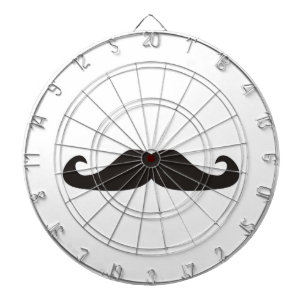 Retro gentelman moustaches dart board