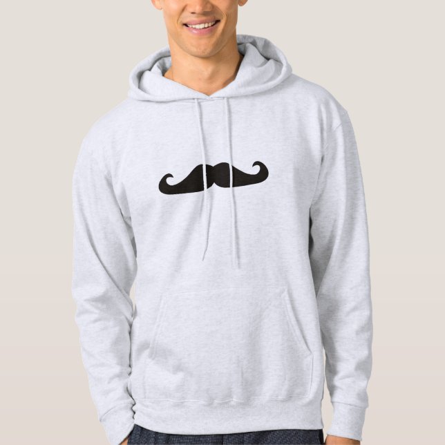 Retro gentelman mustaches hipsters hoodie (Front)
