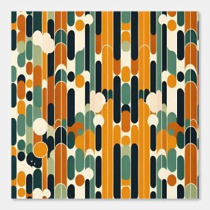 Retro Geometric Abstract Pattern Art Wallpaper