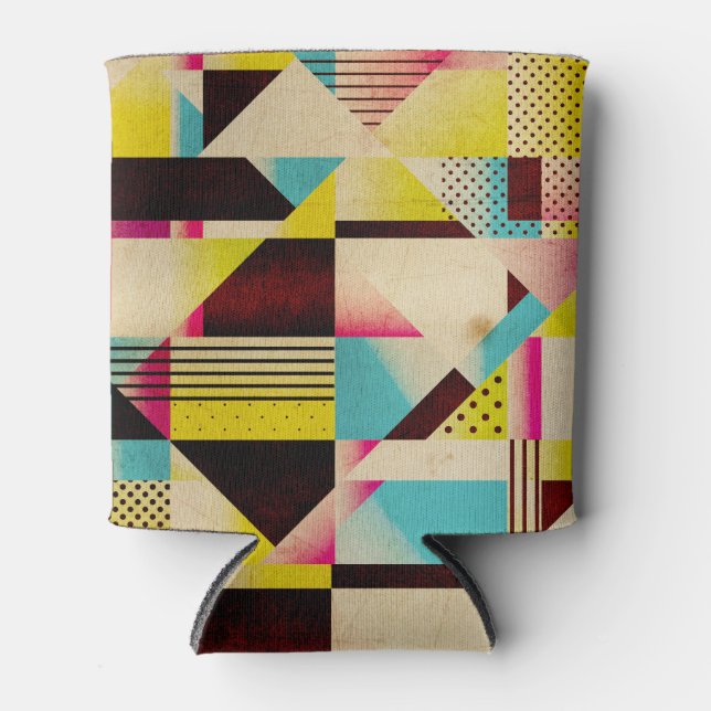 Retro Geometric: Abstract Pattern Background Can Cooler (Front)