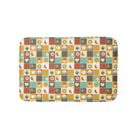 Retro Geometric Abstract Pattern Brown Red Orange