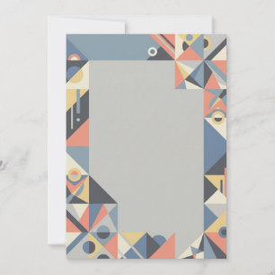 Retro Geometric Add Your Own Text Invitation