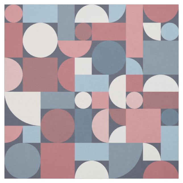 Retro Geometric Art Americana Fabric (Swatch)