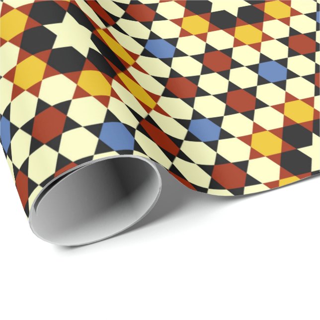 Retro Geometric Artistic Abstract Pattern #43 Wrapping Paper (Roll Corner)