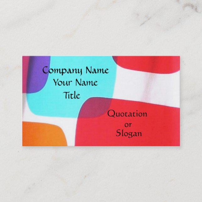 Retro Geometric Business Card (Front)