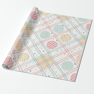 Retro Geometric Circle Mid-Century Abstract (2) Wrapping Paper