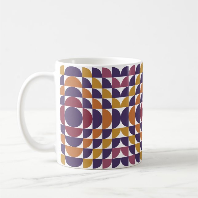 Retro Geometric Circles Classic Mug | Mid-Century  (Left)