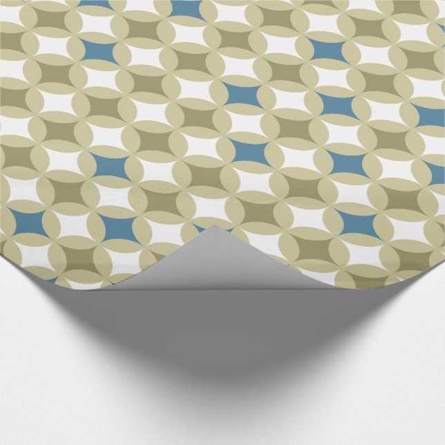Retro Geometric Circles Pattern Wrapping Paper (Corner)