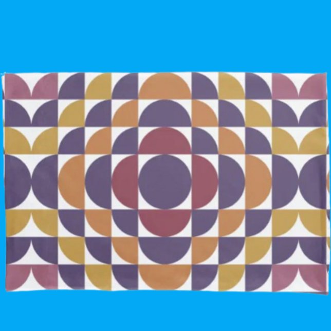Retro Geometric Circles Pillowcase | Mid-Century (Creator Uploaded)