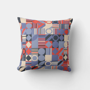 Retro geometric covers set. Bauhaus retro design c Cushion