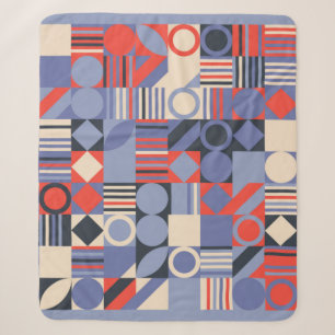 Retro geometric covers set. Bauhaus retro design c Sherpa Blanket