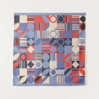 Retro geometric covers set. Bauhaus retro design c