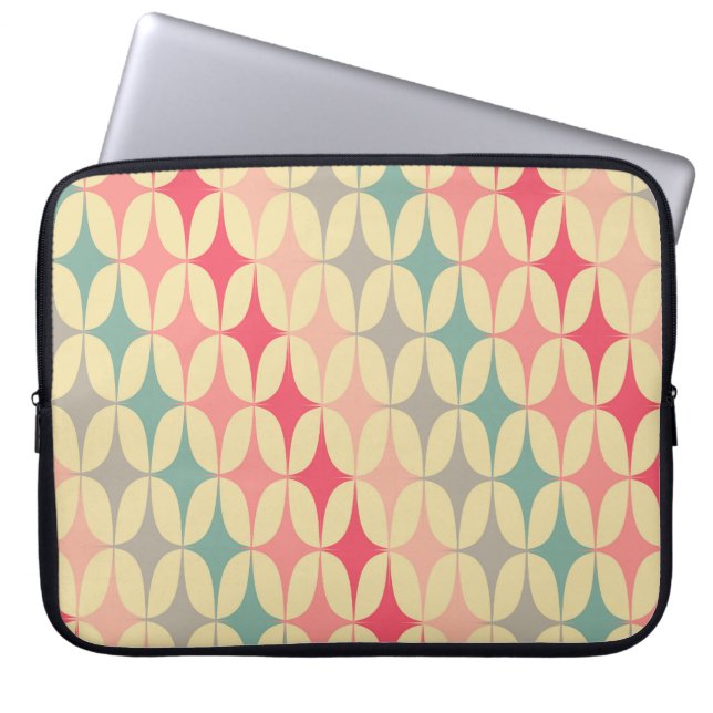 Retro Geometric: Diagonal Vintage Pattern. Laptop Sleeve (Front)