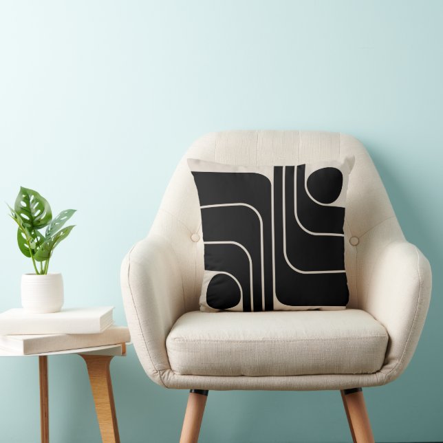 Retro Geometric Double Arch Design Cushion (Chair)