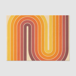 Retro Geometric Double Arch Design Tissue Paper