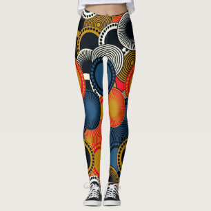 Retro Geometric: Golden Circles Harmony Leggings